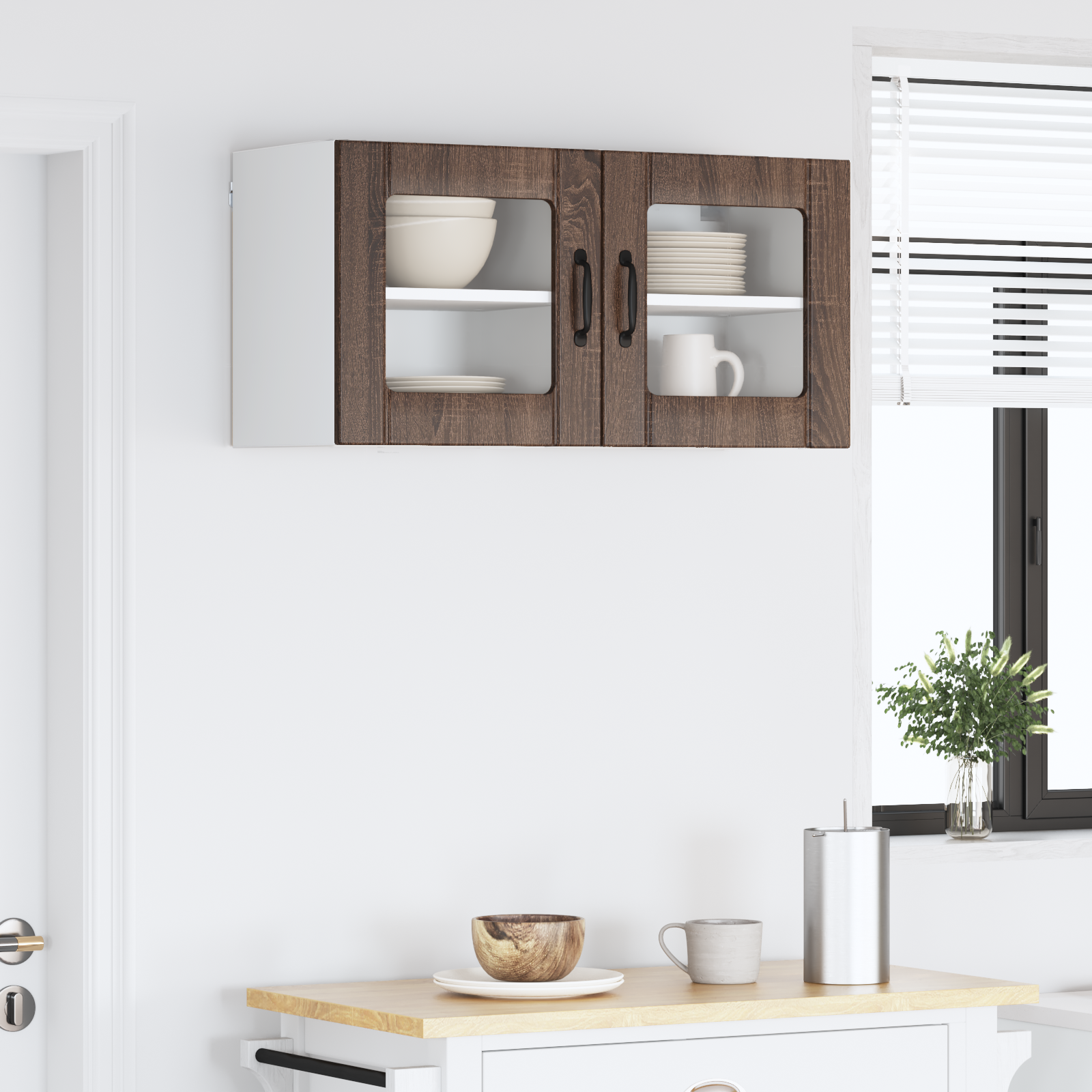 Kitchen cabinet 2 pcs Brown oak 40 x 31 x 40 cm