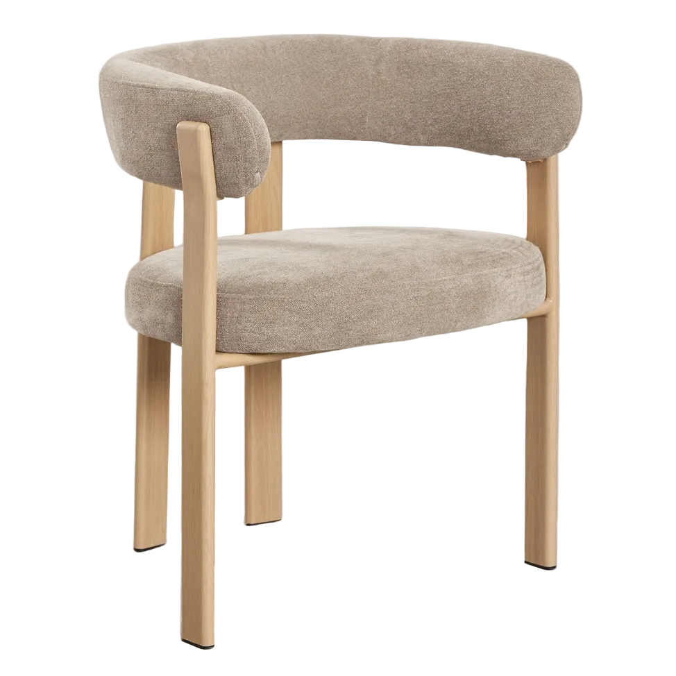 Valgomojo kėdė KOROORO su porankiais, apmušta