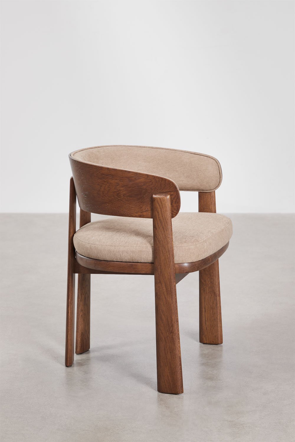 Valgomojo kėdė LUNAORO SIGNATURE medienos apdailos detalė ant kojų ir atlošo