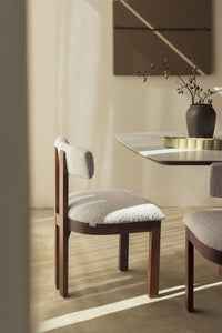 Valgomojo kėdė RENAARA bouclé audinio kėdė