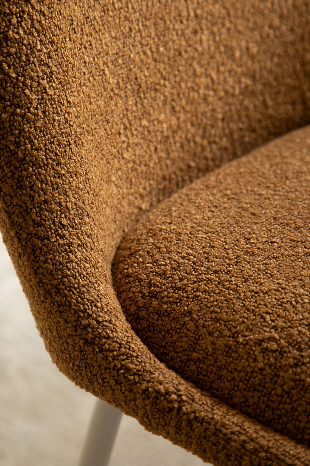 Minkšta valgomojo kėdė VELIORO bouclé kasdieniam sėdėjimui