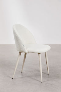 Ypač jauki kėdė FARAURA DELUXE bouclé moderniame interjere