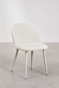 Valgomojo kėdė FARAURA DELUXE bouclé vaizdas iš šono