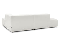 Kampinė sofa MEGEVE, bouclé, balta, lanksčiai modulinei kompozicijai