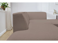 Kampinė sofa MEGEVE, ruda, poilsio zonoje ilgiems vakarams