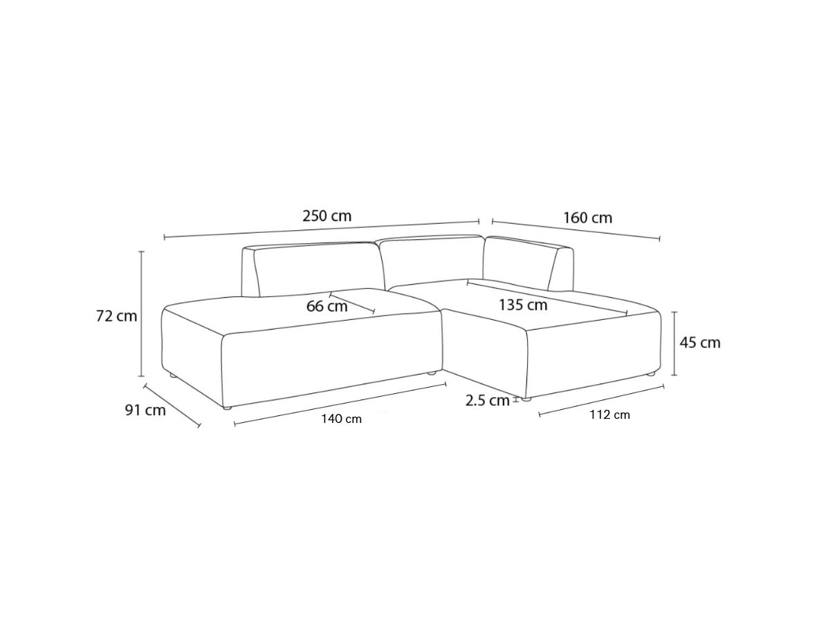 Kampinė sofa MEGEVE, bouclé, balta, švariam moderniam vaizdui