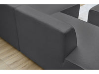 Kampinė sofa MEGEVE, bouclé, tamsiai pilka, kai norisi lankstaus sprendimo