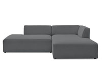 Tamsiai pilka kampinė sofa MEGEVE elegantiško stiliaus svetainėje