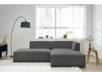 Tamsiai pilka kampinė sofa MEGEVE moderniame interjere