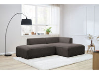 Kampinė sofa MEGEVE veliūrinė ruda stilingai svetainei