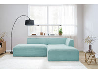 Kampinė sofa MEGEVE veliūrinė kaip patogus poilsio centras