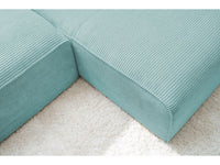 Kampinė sofa MEGEVE veliūrinė su minkšta sėdimąja dalimi