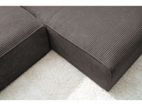Kampinė sofa MEGEVE veliūrinė ruda jaukiai namų atmosferai