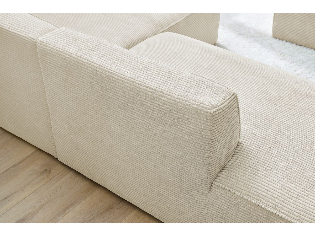 Modulinis pufas MEGEVE tamsiai mėlynas prabangus interjero akcentas