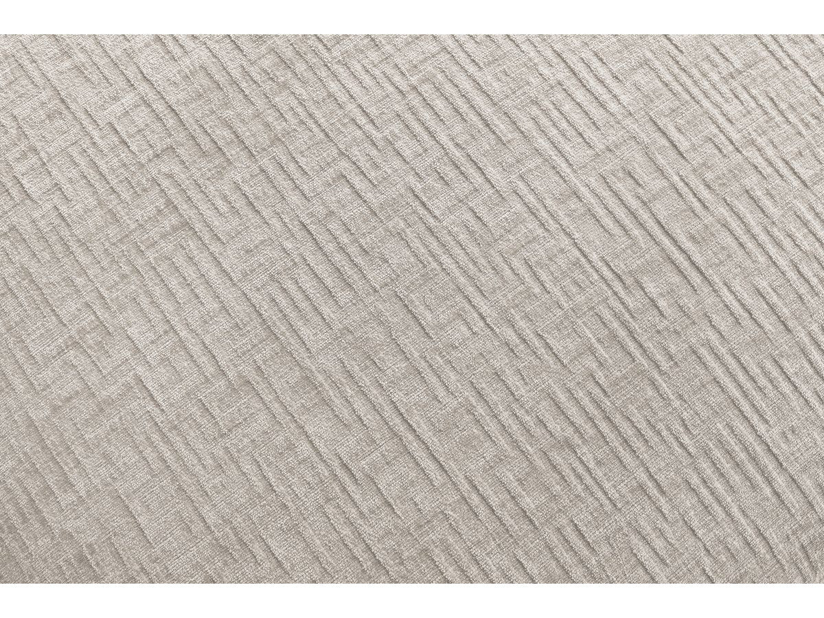 Kampinė sofa JEANNE, 4 moduliai + kampas + pufas, smėlinė audinio tekstūra