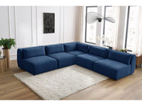 Kampinė sofa JEANNE, 4 moduliai + kampas, tamsiai mėlyna vaizdas iš priekio