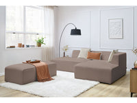 Modulinė kampinė sofa MEGEVE su pufu estetiškame interjere