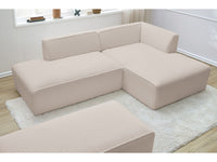 Modulinė kampinė sofa MEGEVE su pufu kaip komfortiška poilsio vieta