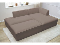 Modulinė kampinė sofa MEGEVE su pufu prie šviesios sienos