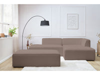 Modulinė kampinė sofa MEGEVE su pufu šilto jaukumo kupinoje erdvėje
