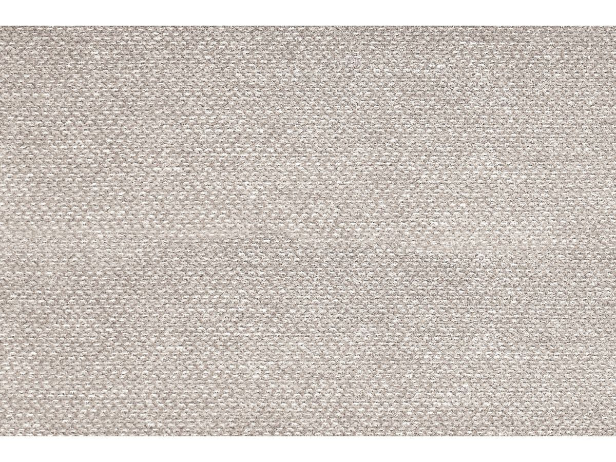 Kampinė modulinė sofa MEGEVE, smėlinė, su pufu svetainės interjere