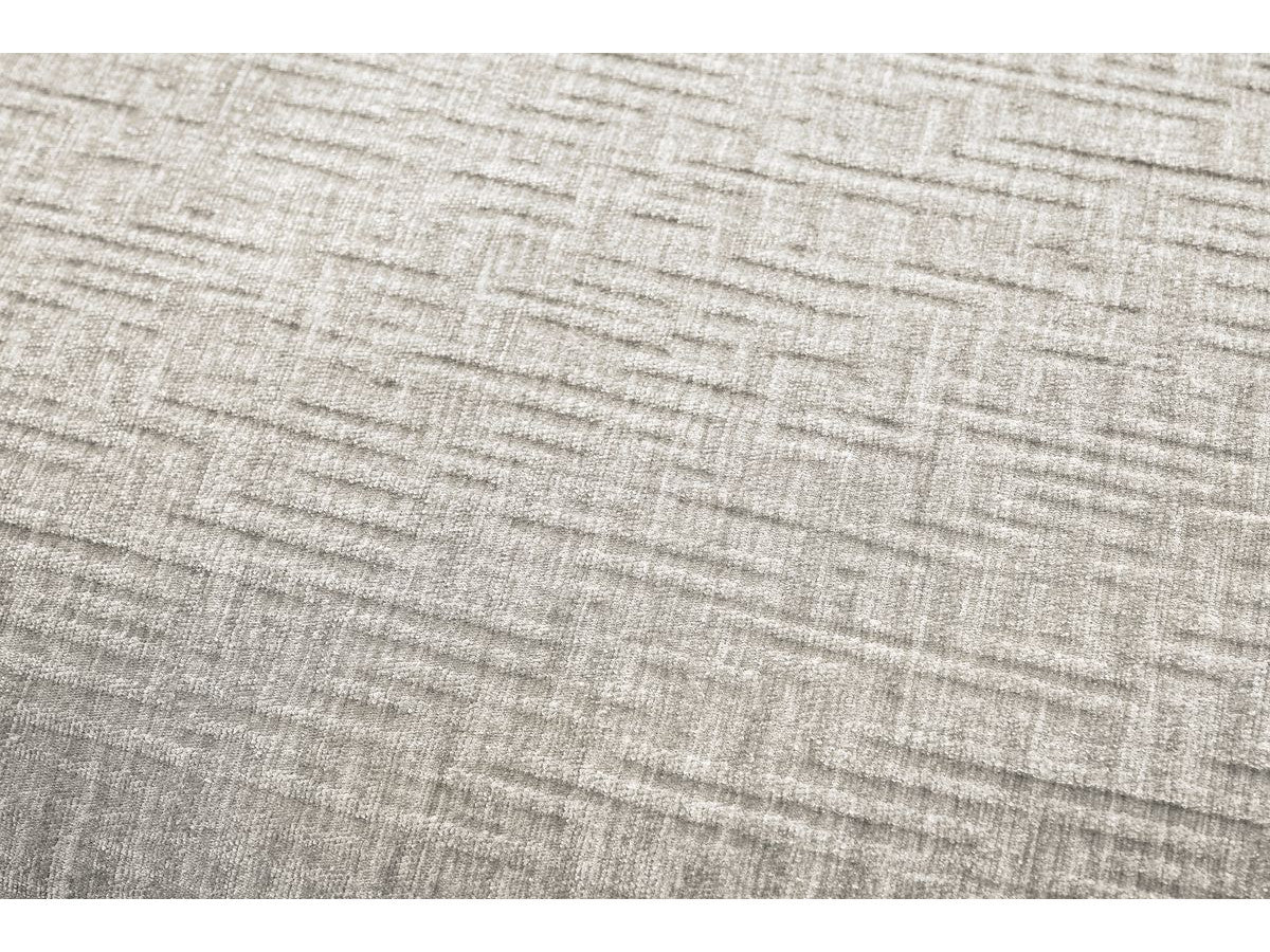 Kampinė modulinė sofa su pufu ir smėlinė su pagalvėlėmis
