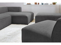 Modulinė kampinė sofa MEGEVE tamsiai pilka modulinė kompozicija patogiam erdvės planavimui