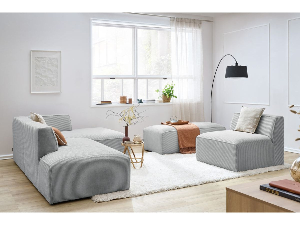 Modulinė kampinė sofa MEGEVE tamsiai mėlyna, erdvi kampinė sofa svetainės poilsio kampui