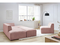 Modulinė kampinė sofa MEGEVE su pufu su pufu naudojamu kaip pakojis