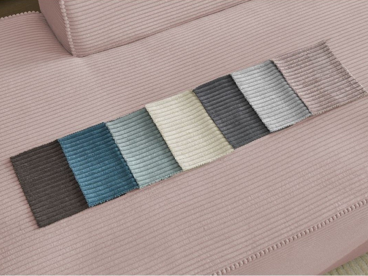 Modulinė kampinė sofa MEGEVE su pufu kampo dalis iš arti
