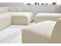 Modulinė kampinė sofa MEGEVE su pufu jaukiame name