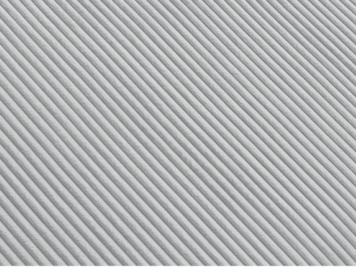 Modulinė kampinė sofa MEGEVE šviesiai pilka švarios linijos ir žemas profilis šiuolaikiškam interjerui