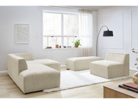 Modulinė kampinė sofa MEGEVE su pufu kasdienio poilsio vietoje