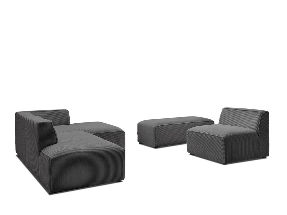 Modulinė kampinė sofa MEGEVE šviesiai pilka, neutrali spalva šiuolaikiškam ir ramiam fonui