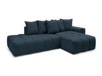 Kampinė sofa MONT-BLANC, tamsiai mėlyna audinio tekstūra