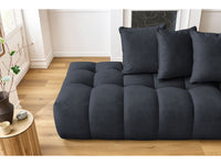 Kampinė sofa MONT-BLANC, veliūras, tamsiai mėlyna su pagalvėlėmis