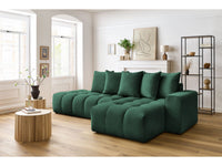 Kampinė sofa MONT-BLANC, veliūras, žalia vaizdas iš šono