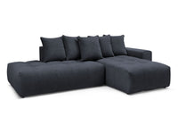 Kampinė sofa MONT-BLANC, veliūras, tamsiai mėlyna audinio tekstūra