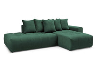 Kampinė sofa MONT-BLANC, veliūras, žalia audinio tekstūra