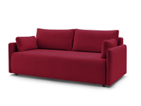 Sofa MARCEL, raudona su pagalvėlėmis