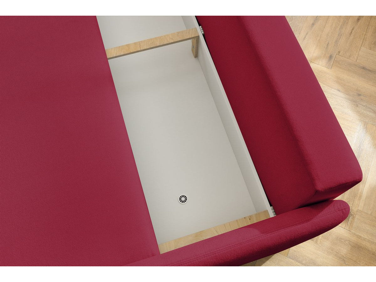 Sofa MARCEL, raudona vaizdas iš šono