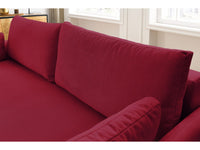 Sofa MARCEL, raudona moderniame interjere