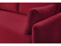 Sofa MARCEL, raudona vaizdas iš priekio