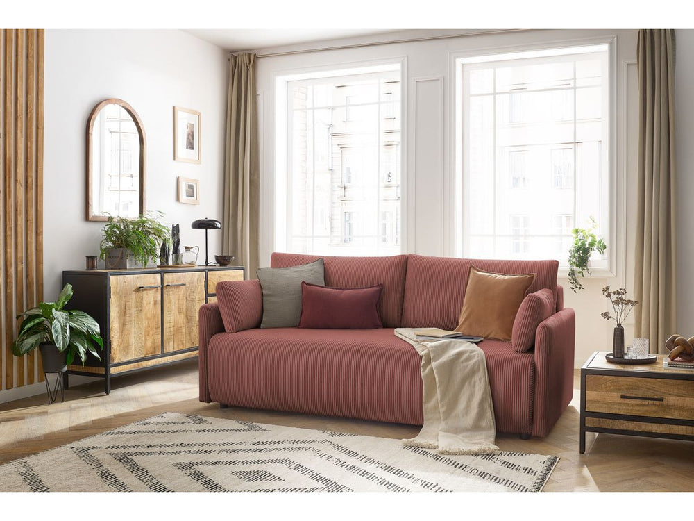 Sofa MARCEL, veliūras, rožinė detalės vaizdas