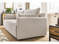 Sofa MARCEL, veliūras, smėlinė vaizdas iš priekio