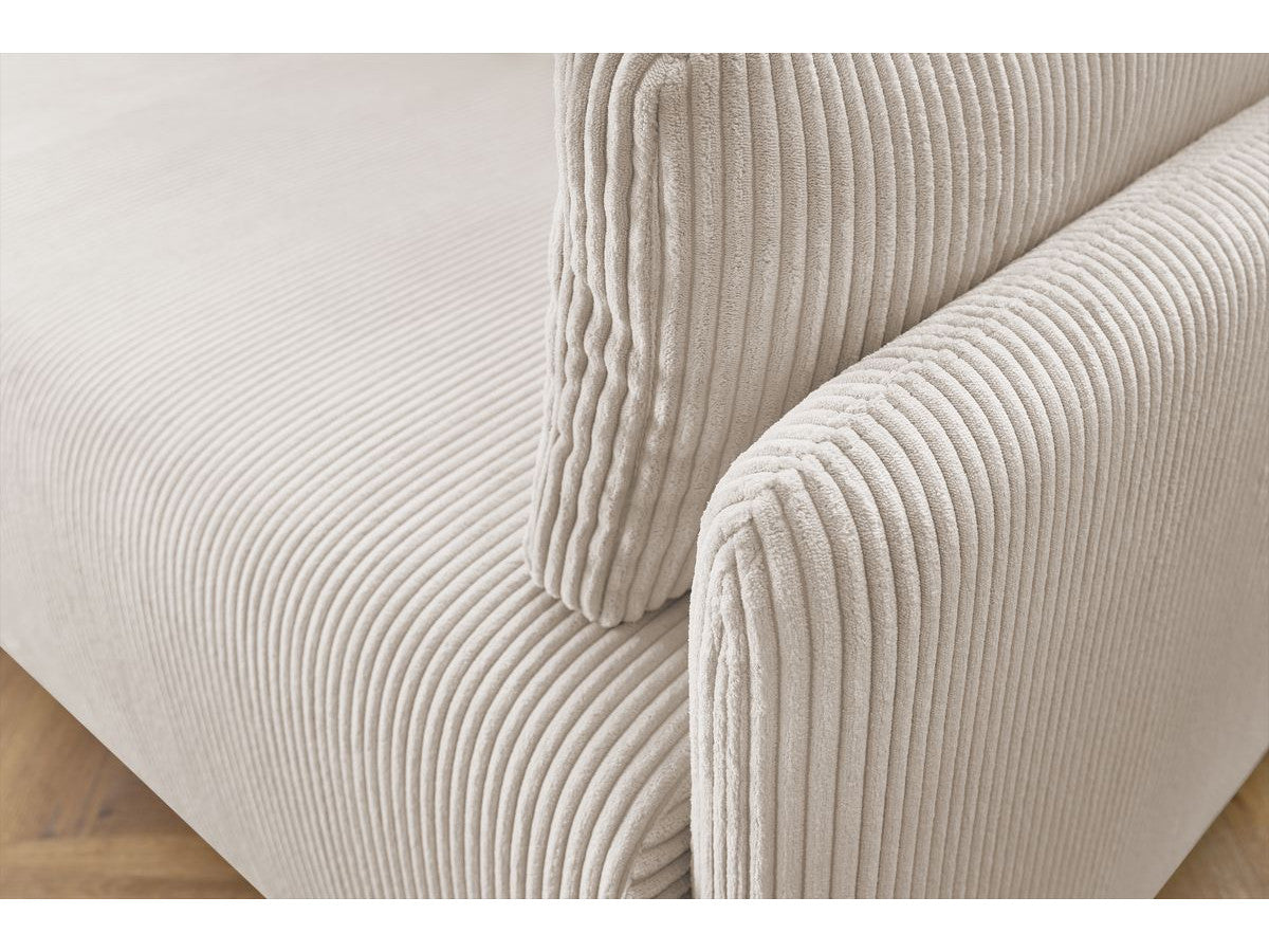 Sofa MARCEL, veliūras, smėlinė vaizdas iš šono