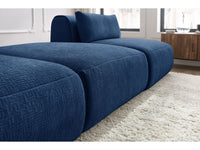 Sofa JEANNE, 3 vietų, tamsiai mėlyna svetainės interjere