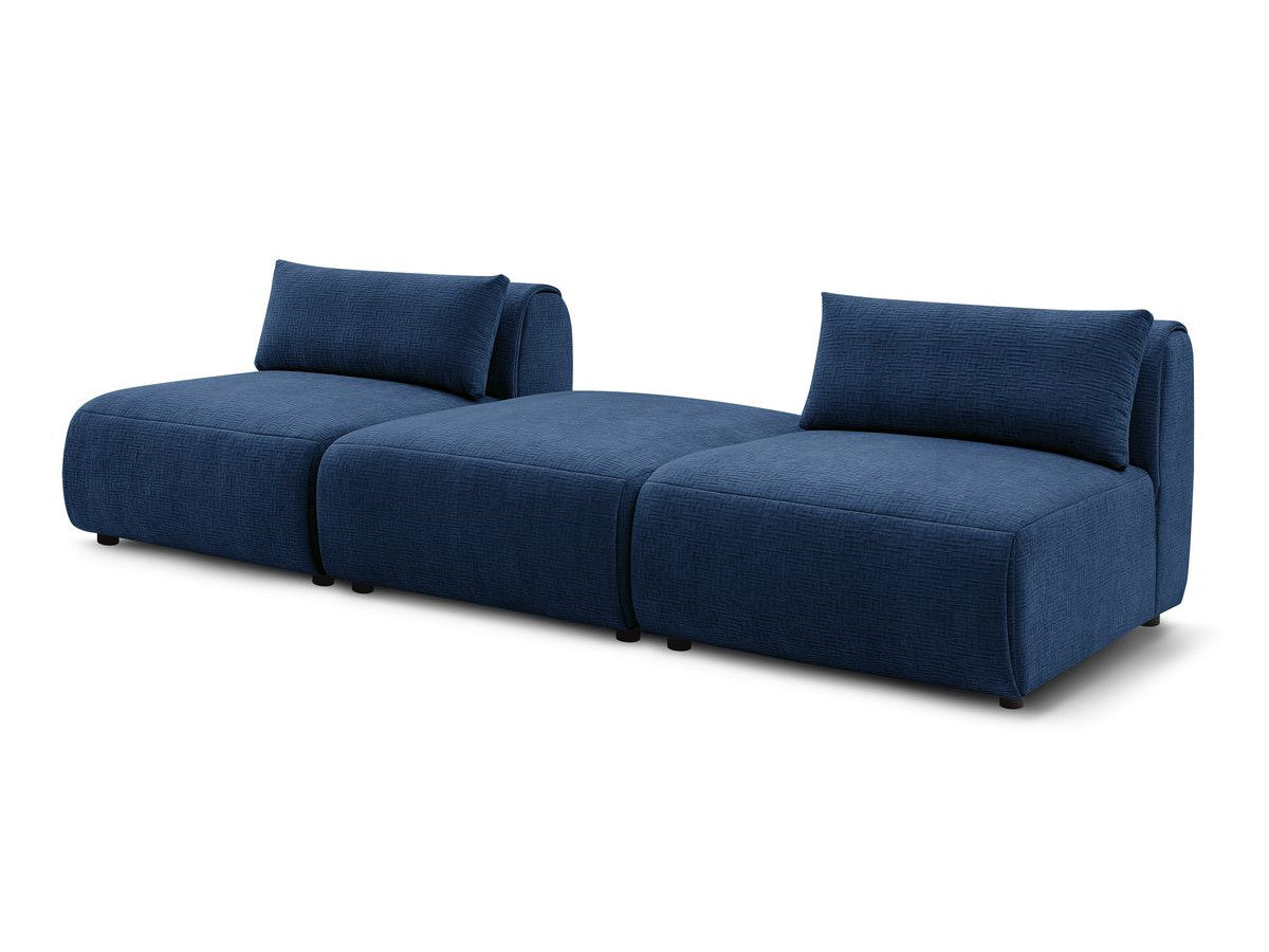 Sofa JEANNE, 3 vietų, tamsiai mėlyna su pagalvėlėmis