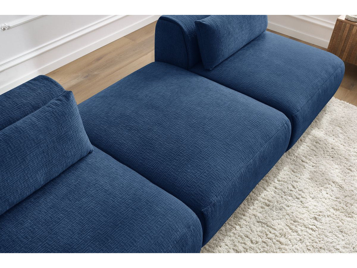 Sofa JEANNE, 3 vietų, tamsiai mėlyna vaizdas iš šono