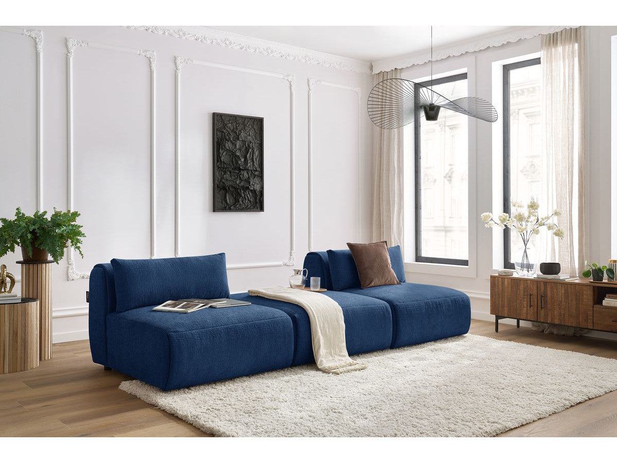 Sofa JEANNE, 3 vietų, tamsiai mėlyna detalės vaizdas
